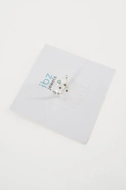Anneau Dots Silver Aqua