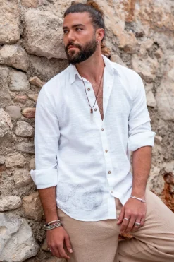 Chemisier Andres Mandala Blanc
