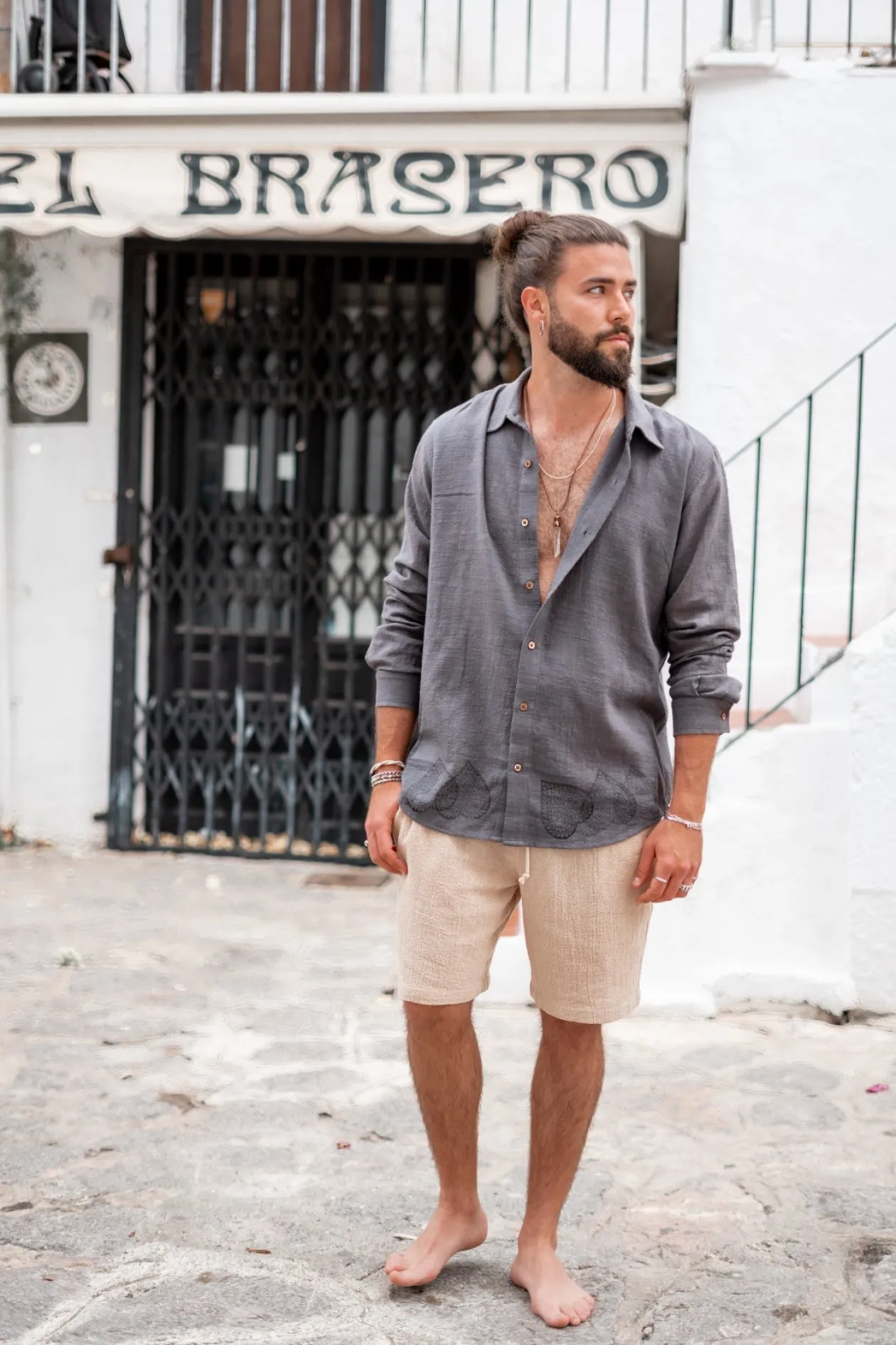 Chemisier Andres Mandala Anthracite