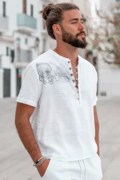 Chemisier Cedero Mandala Blanc