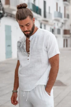 Chemisier Cedero Mandala Blanc