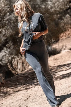 Pantalon évasé Sem Pantalon évasé Stone Grey