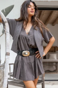 Robe courte Elia Plain Anthracite