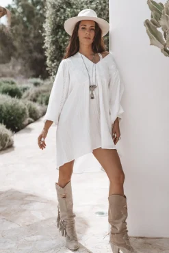 Robe tunique Isabel Blanc cassé