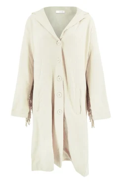 Veste longue à franges Spirit Light Sand Plain